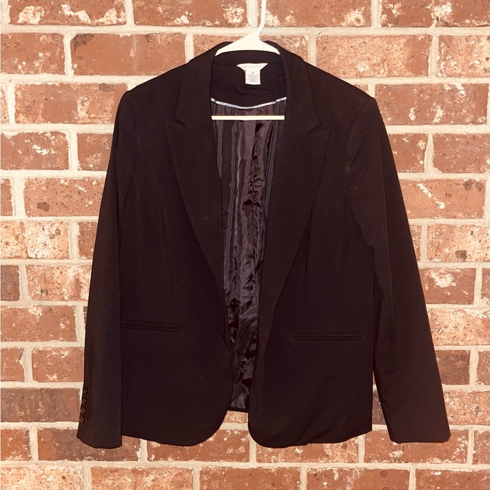Black Liz Claiborne Blazer Suit Coat